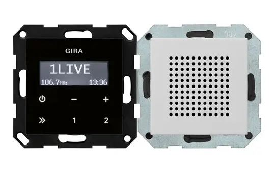 GIRA 2280015 Unterputz-Radio-Set System 55 RDS | grau matt