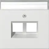 GIRA 2640112 Modular-Jack-Abdeckung System Fläche 2-fach, Schriftfeld | reinweiß glänzend