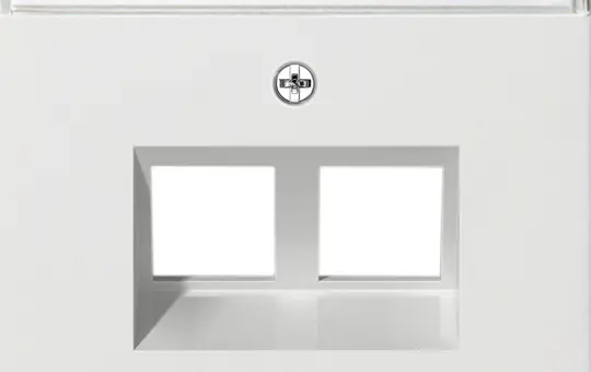 GIRA 2640112 Modular-Jack-Abdeckung System Fläche 2-fach, Schriftfeld | reinweiß glänzend