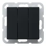 GIRA 2844005 Taster System 55 3 Schließer | schwarz matt