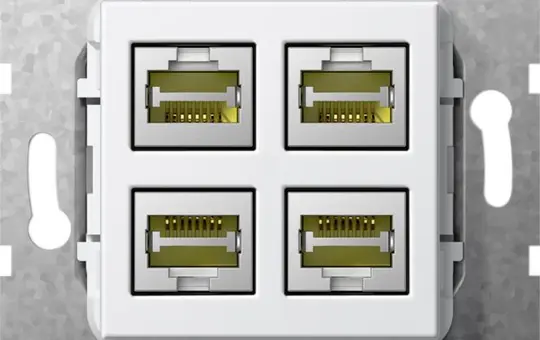 GIRA 569503 Kommunikationseinsatz 1 x RJ45 (Kupplung) | reinweiß glänzend