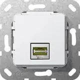 GIRA 569603 Kommunikationseinsatz 1 x RJ45, LSA+ | reinweiß glänzend