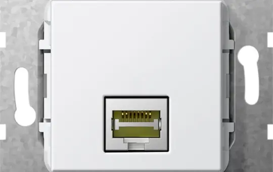 GIRA 569603 Kommunikationseinsatz 1 x RJ45, LSA+ | reinweiß glänzend