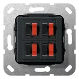 GIRA 569410 Kommunikationseinsatz 4 x Lautsprecheranschluss | schwarz matt