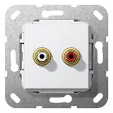 GIRA 563103 Kommunikationseinsatz Cinch, Kupplung | reinweiß glänzend