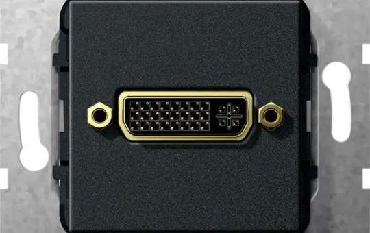 GIRA 564410 Kommunikationseinsatz DVI (24+5), Kupplung | schwarz matt