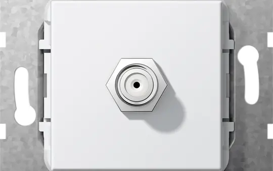 GIRA 565003 Kommunikationseinsatz F-Buchse, Gender Changer | reinweiß glänzend