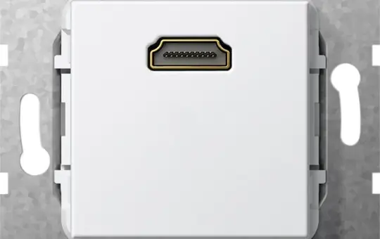 GIRA 566903 Kommunikationseinsatz HDMI, Kupplung | reinweiß glänzend