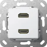 GIRA 567203 Kommunikationseinsatz HDMI/HDMI, Kabelpeitsche | reinweiß glänzend