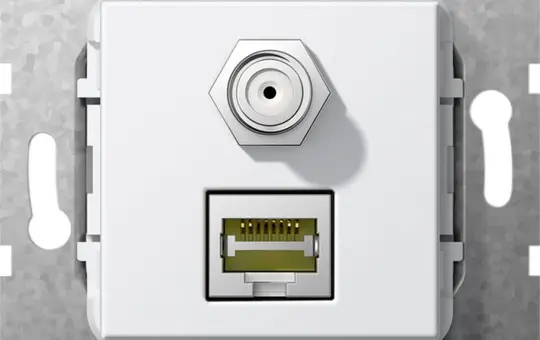 GIRA 569703 Kommunikationseinsatz RJ45/F-Buchse, LSA+/Kupplung | reinweiß glänzend