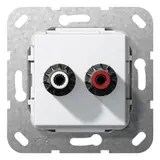 GIRA 566603 Kommunikationseinsatz WBT-0708 Cu, Kabelschuh/Lötanschluss | reinweiß glänzend