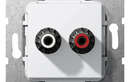 GIRA 566603 Kommunikationseinsatz WBT-0708 Cu, Kabelschuh/Lötanschluss | reinweiß glänzend