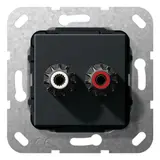 GIRA 566610 Kommunikationseinsatz WBT-0708 Cu, Kabelschuh/Lötanschluss | schwarz matt