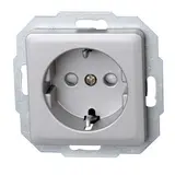 KOPP 915020089 SCHUKO-Steckdose MILANO Berührungsschutz | stahlfarben