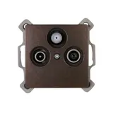 KOPP 921426080 Antennensteckdose PARIS 3-fach, SAT, Stich | palisanderbraun