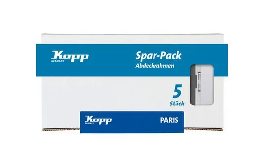 KOPP 402502018 Abdeckrahmen PARIS 2-fach, 5 Stück | arktisweiß