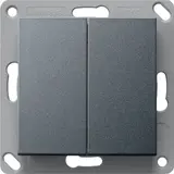 GIRA 242228 EnOcean-Funk-Wandsender batterielos System 55 2-fach | anthrazit