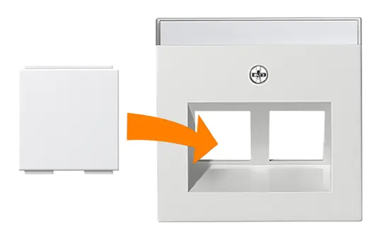 GIRA 264503 Modular-Jack-Blindabdeckung System 55 reinweiß