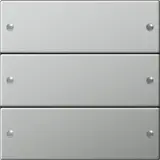 GIRA 2133601 TS3-Wippenset System 55 3-fach | edelstahl