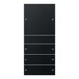 GIRA 2184005 TS3-Wippenset System 55 4-fach (1+3) | schwarz matt