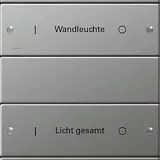 GIRA 2136602 TS3-Wippenset für Beschr.-Service System 55 6-fach (3+3) | edelstahl