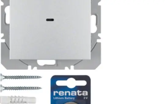 BERKER 85655283 KNX-RF-Wandsender flach S.1/B.3/B.7 1-fach | alu matt lackiert