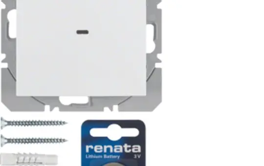 BERKER 85655288 KNX-RF-Wandsender flach S.1/B.3/B.7 1-fach | polarweiß matt