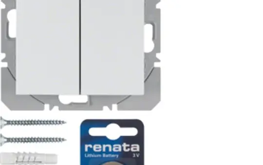 BERKER 85656288 KNX-RF-Wandsender flach S.1/B.3/B.7 2-fach | polarweiß matt