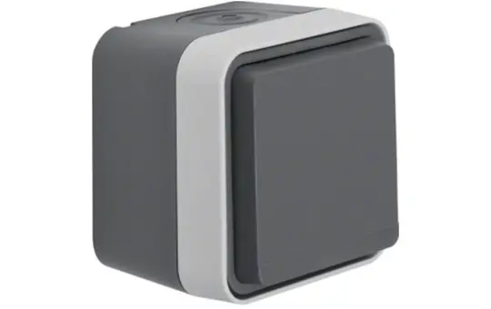 BERKER 47403515 SCHUKO-Aufputzsteckdose W.1 1-fach | grau/lichtgrau matt