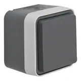 BERKER 47633505 SCHUKO-Aufputzsteckdose W.1 1-fach, Berührungsschutz | grau/lichtgrau matt