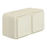BERKER 47843512 SCHUKO-Aufputzsteckdose W.1 2-fach, waagerecht | polarweiß matt