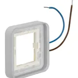 BERKER 13383513 Abdeckrahmen beleuchtbar AP W.1 1-fach, blau, 230 V | lichtgrau