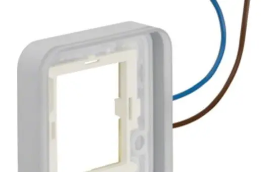 BERKER 13383513 Abdeckrahmen beleuchtbar AP W.1 1-fach, blau, 230 V | lichtgrau