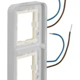 BERKER 13393513 Abdeckrahmen beleuchtbar AP W.1 2-fach, senkrecht, blau, 230 V | lichtgrau