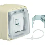 BERKER 14093502 Aufputz-Netzwerkdose W.1 1-fach, Cat. 6 | polarweiß matt