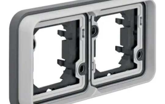 BERKER 13293505 Abdeckrahmen W.1 2-fach, waagerecht | lichtgrau
