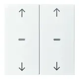 BERKER 80961399 Abdeckung für Tastsensor S.1/B.3/B.7 2-fach, Pfeile | polarweiß matt