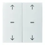 BERKER 80961382 Abdeckung für Tastsensor S.1/B.3/B.7 2-fach, Pfeile | weiß glänzend