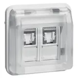 BERKER 14103502 Netzwerkdose W.1 2-fach, Cat. 6 | polarweiß matt