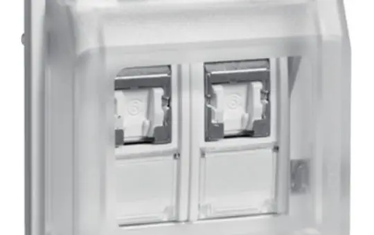 BERKER 14103502 Netzwerkdose W.1 2-fach, Cat. 6 | polarweiß matt