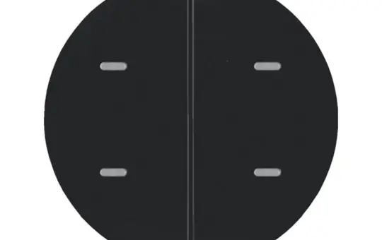 BERKER 80162865 KNX-Tastsensor R.1/R.3 2-fach, Komfort | schwarz glänzend