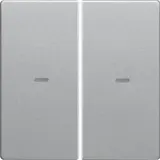 BERKER 80960321 Abdeckung für Tastsensor Q.1/Q.3 2-fach | alu samt lackiert