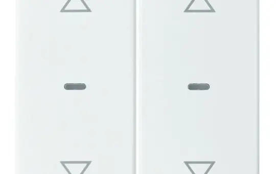 BERKER 80961329 Abdeckung für Tastsensor Q.1/Q.3 2-fach, Pfeile | polarweiß samt