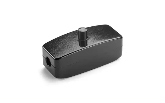 THPG 100465 Schnurzwischenschalter Bakelit Taste schwarz | schwarz