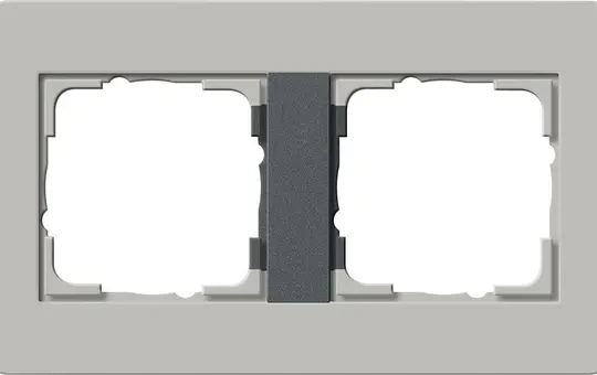 GIRA 0212422 Abdeckrahmen E3 2-fach | grau/anthrazit
