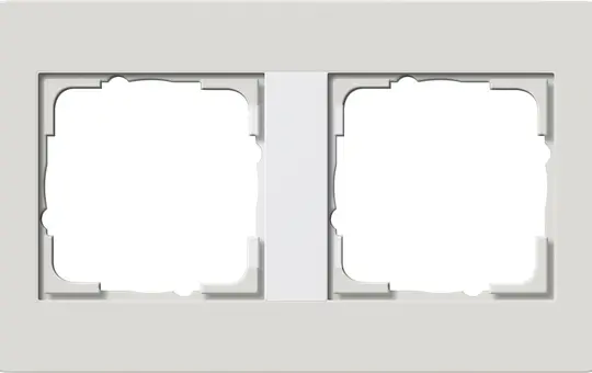 GIRA 0212411 Abdeckrahmen E3 2-fach | hellgrau/reinweiß