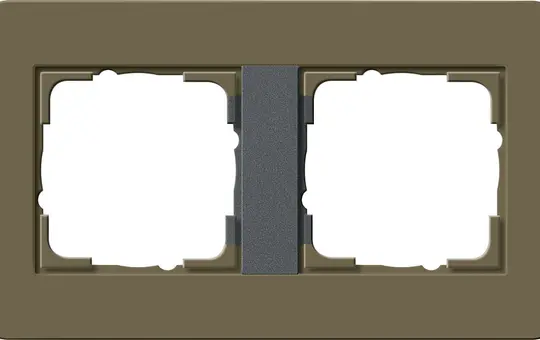 GIRA 0212426 Abdeckrahmen E3 2-fach | umbra/anthrazit