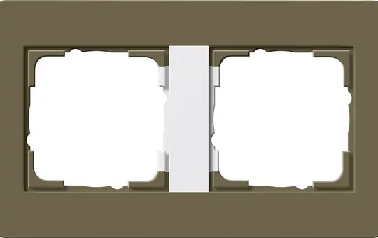 GIRA 0212416 Abdeckrahmen E3 2-fach | umbra/reinweiß