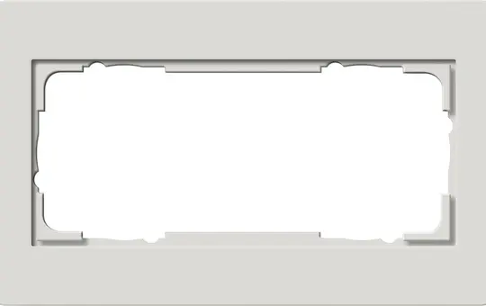 GIRA 1002411 Abdeckrahmen E3 2-fach ohne Mittelsteg | hellgrau/reinweiß