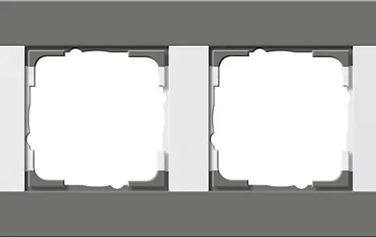 GIRA 0214413 Abdeckrahmen E3 4-fach | dunkelgrau/reinweiß